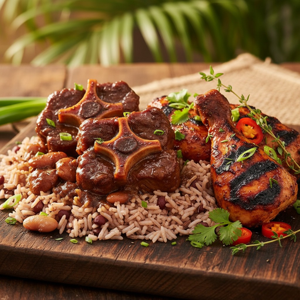 Brown stew oxtails