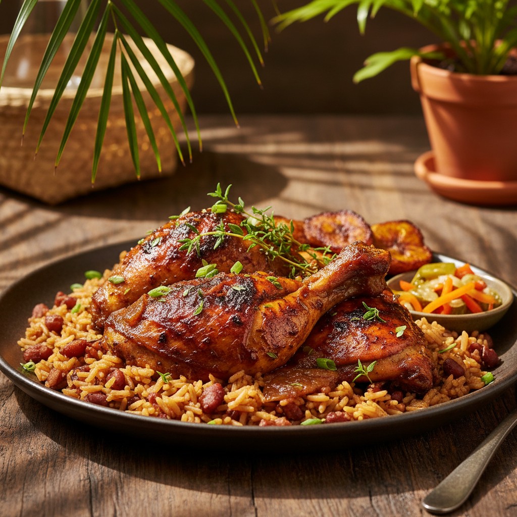 Brown stew chicken